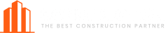 construction company logo light text