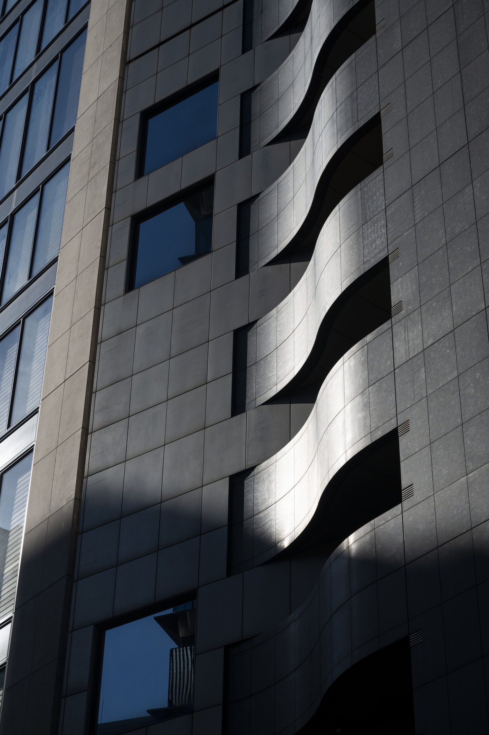 abstract city building shadows