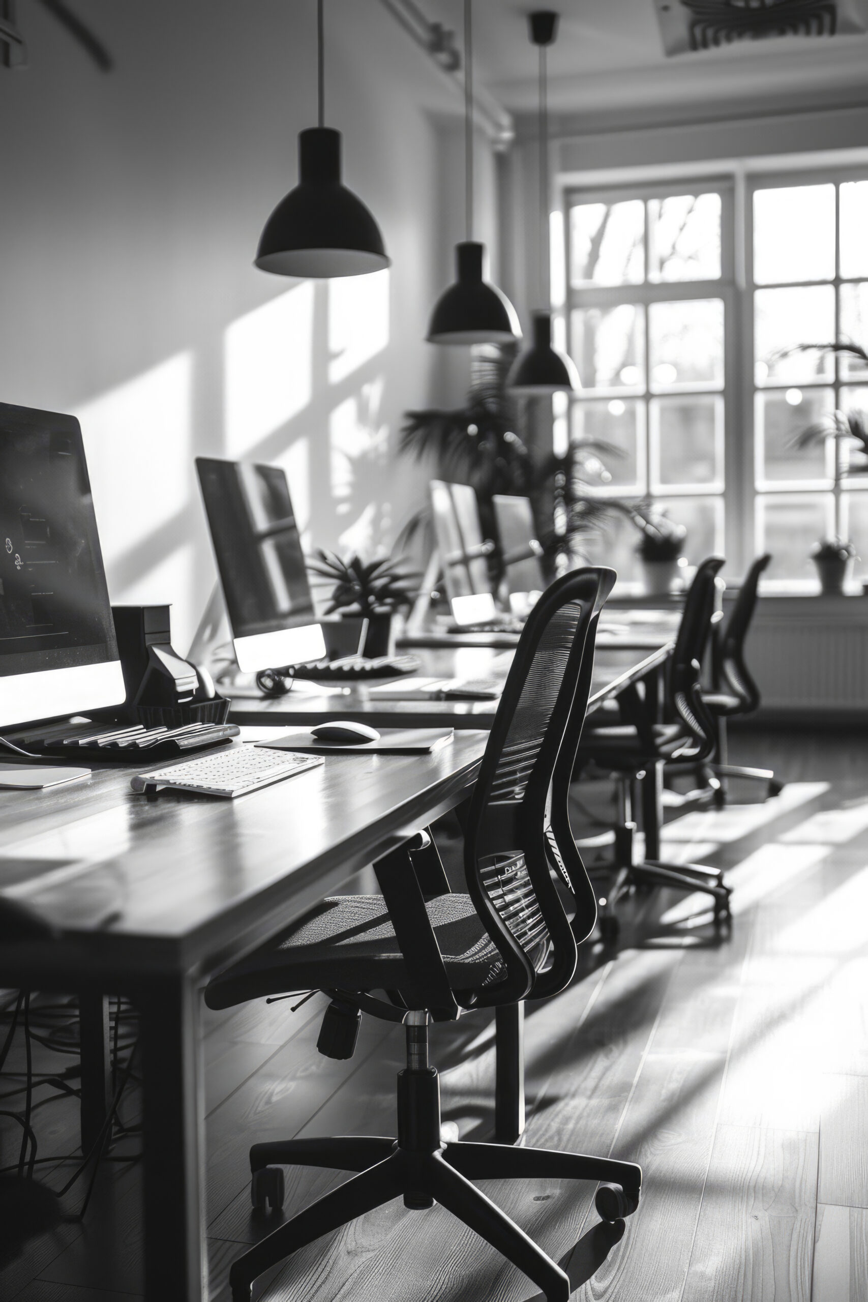 modern minimalist office black white (1)